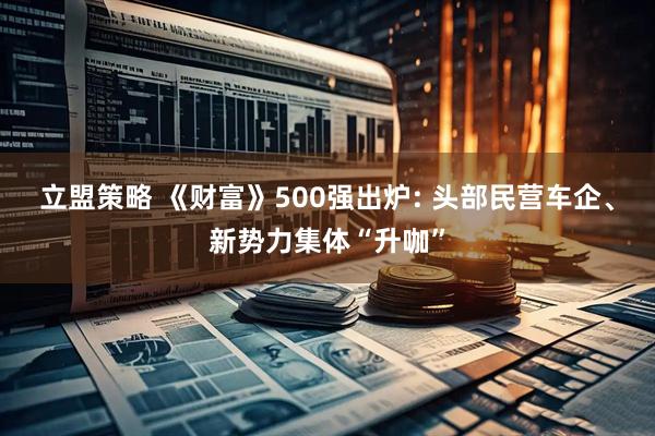 立盟策略 《财富》500强出炉: 头部民营车企、新势力集体“升咖”