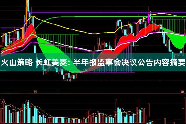火山策略 长虹美菱: 半年报监事会决议公告内容摘要